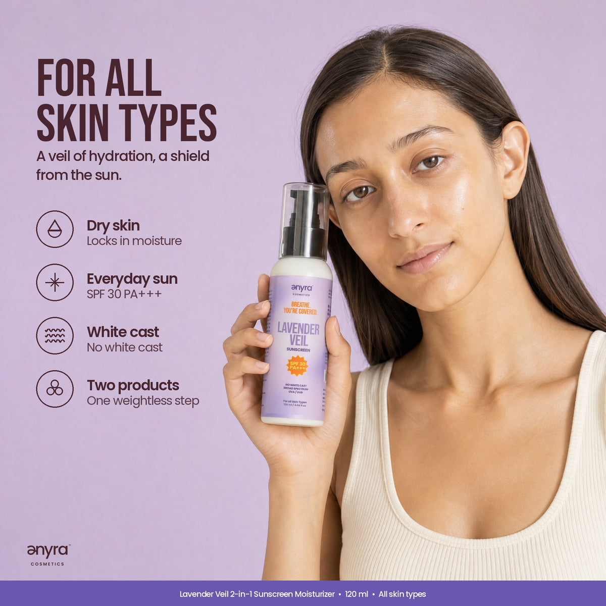 Lavender Veil 2-in-1 Sunscreen Moisturizer, image 5