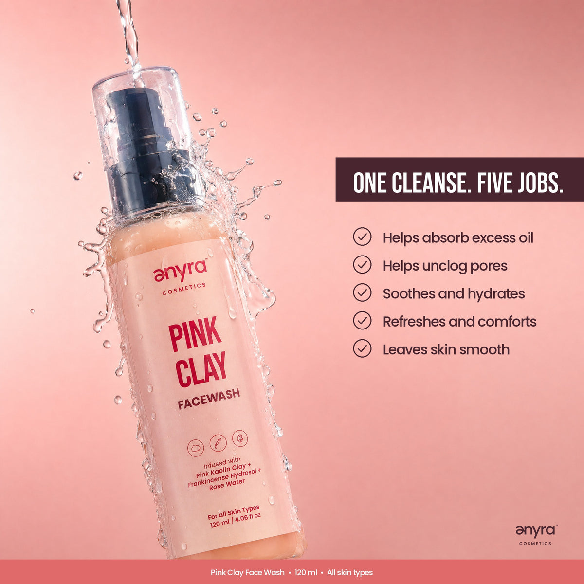 Pink Clay Face Wash, image 4